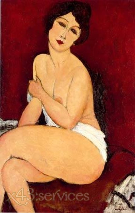 Amedeo Modigliani - Akt auf einem Divan Sitzend - Nu Assis sur un Divan